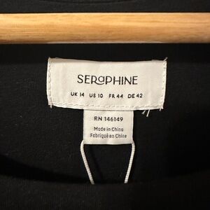 Seraphine Black and White Maternity Dress